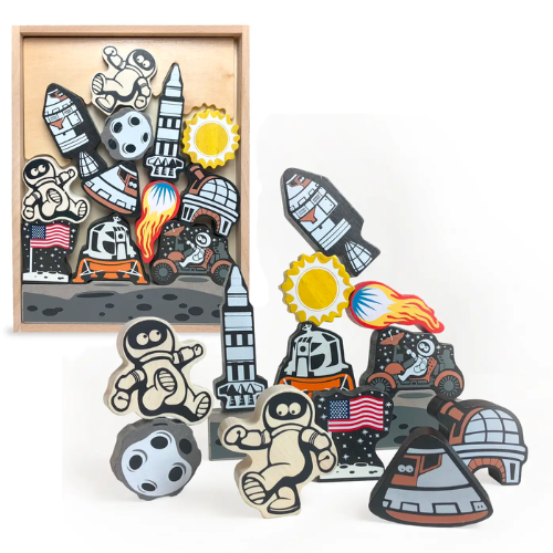 wooden space stacking toy