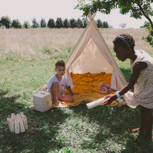 Wooden Skittle Sticks Game