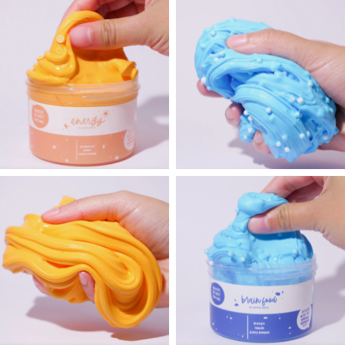 thereapeutic essential oil infused slime for kids