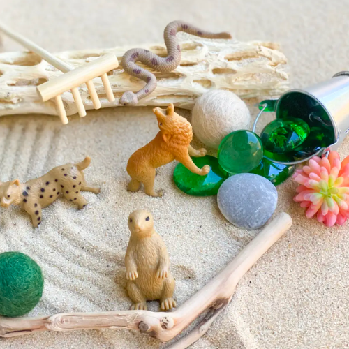 desert theme sensory box