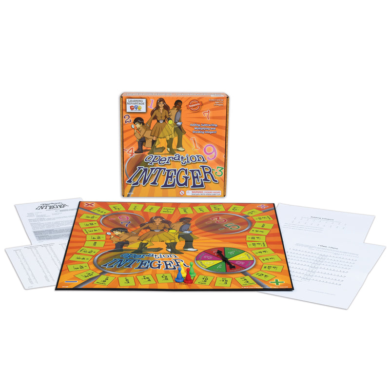 operation integer board game for middle school and high school math