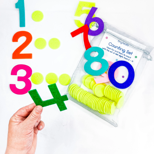 felt numbers and counting dots math teaching aid learn to count