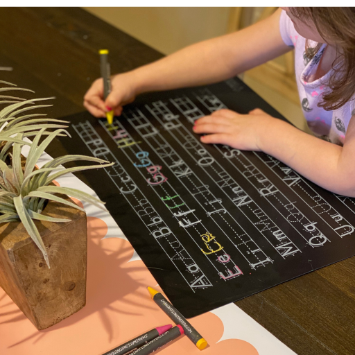 Chalkboard Letters Practice Mat